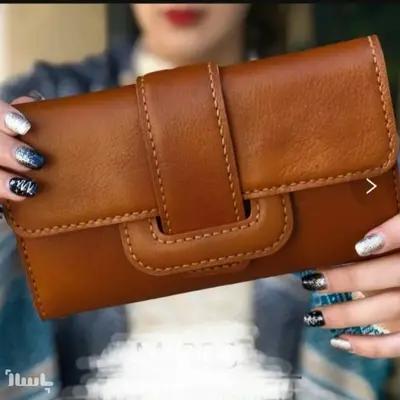 کیف دستی و پول زنانه چرم طبیعی