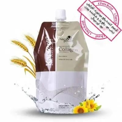 ماسک موی کلاژن حاوی عصاره ماکاکارسل500 میل ترمیم‌کننده برای موهای خشک