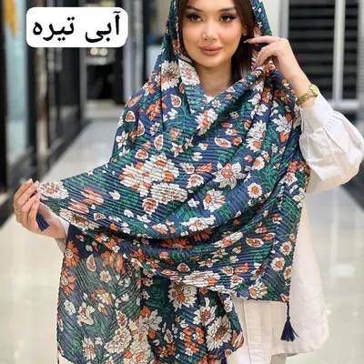 شال پلیسه حریر گلدار