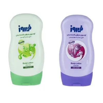 لوسیون مرطوب کننده فیروز مدل میکس اسطوخودوس و آلوئه ورا حجم 250 میلی لیتر مجموعه 2 عددی