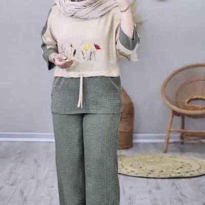 مانتو شلوار زنانه سامیه(ارسال رایگان