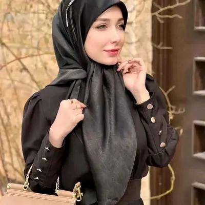 روسری مشکی واکسی قواره 100 مجلسی براق-123381