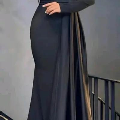 پیراهن شب زنانه کرپ مدل ملکا