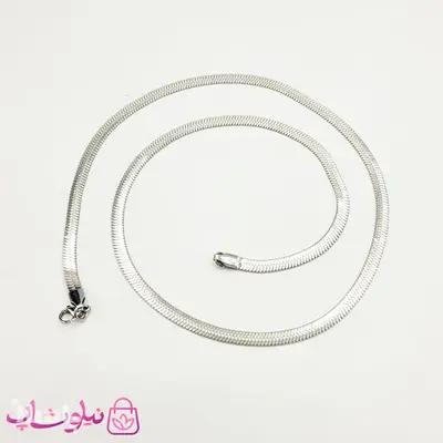زنجیر مردانه هرینگبون مدل نقره ای استیل 60 سانت 4 میل کد 220