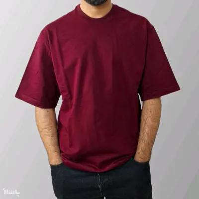 تیشرت دورس باکسی زرشکی