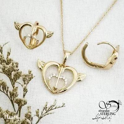 نیمست طرح طلا مدل قلب برند ژوپینگ کد 13996