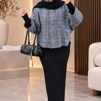 پانچو زنانه مدل مانتو پانچو پاییزه پشمی