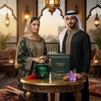 عطر ادکلن 2026 زنانه مردانه استرانگر ویت یو صندل وود فراگرنس ورد مدل پرود آف یو صندلو (Fragrance World proud of you sandalo) حجم 100 میل