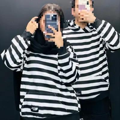 هودی دورس راه راه ضخیم داخل کرکی