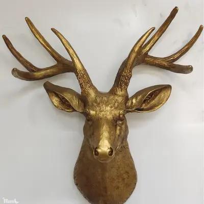 دیوارکوب کله گوزن طلای