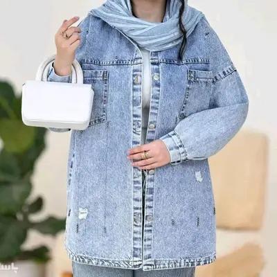 شومیز کت جین مرواریدی 2917