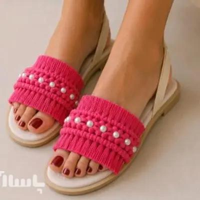 صندل مکرومه /صندل زنانه /صندل تابستانی