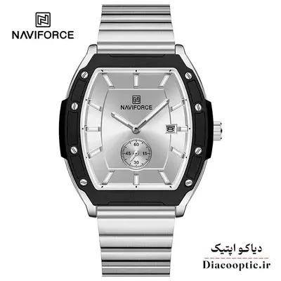 ساعت مچی مردانه زیر ثانیه دار برند نیوی فورس مدل NF 8068 بند حصیری