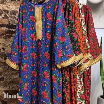 ساحلی زنانه طلاکوب مانتو پیراهنی تابستان نخ ترکمنستان خنک عالی