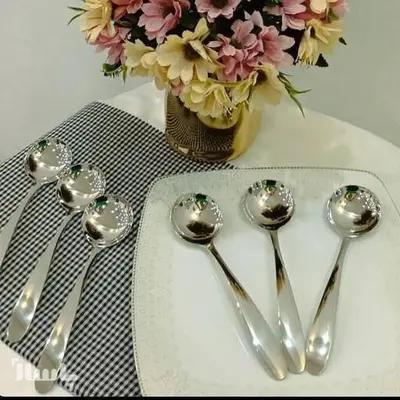 ملاقه استیل خورشتی نقره ای (6عددی)-159216