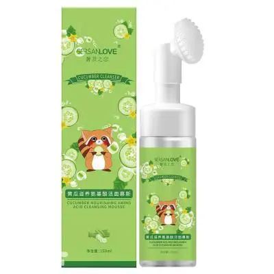فوم شستشوی صورت براش دار سرسان لاو Sersanlove حاوی عصاره خیار 150ml
