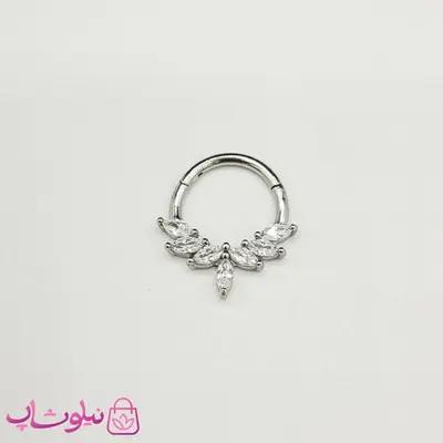 پیرسینگ دیث گوش یا سپتوم بینی مدل تاج سفید کد 399