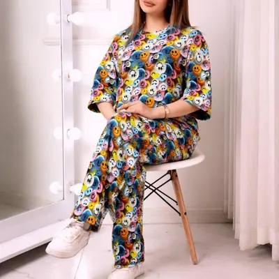 ست تیشرت شلوارراحتی سه بعدی(ارسال رایگان)