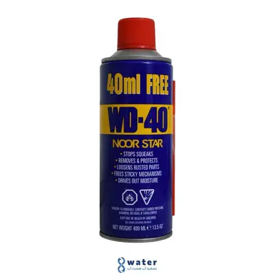 اسپری روان کننده WD-40 نور استار - زنگبر روان کاری فلز wd40 noor star (شیراز)