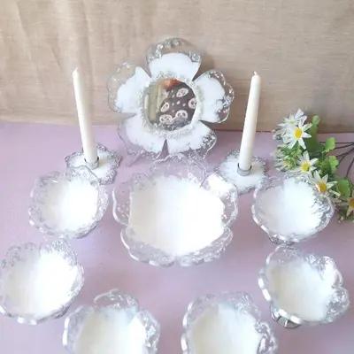 ست هفت سین رزینی نقره ای عروس