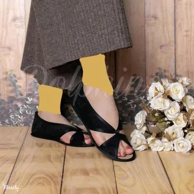 پاپوش روفرشی زنانه پاپوش گره ای مجلسی پاپوش زنانه مشکی