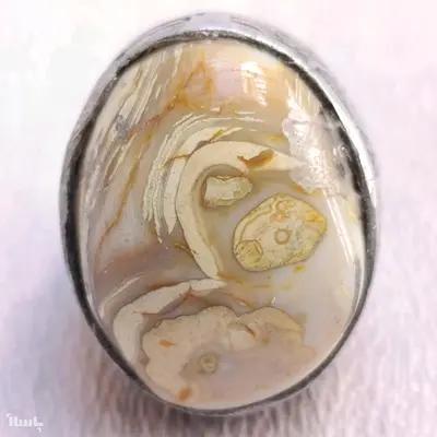 انگشتر نگین سلطانی مصور قواره دار