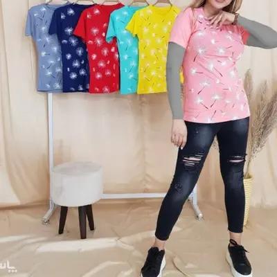 تیشرت زنانه سوپر پنبه طرح قاصدک