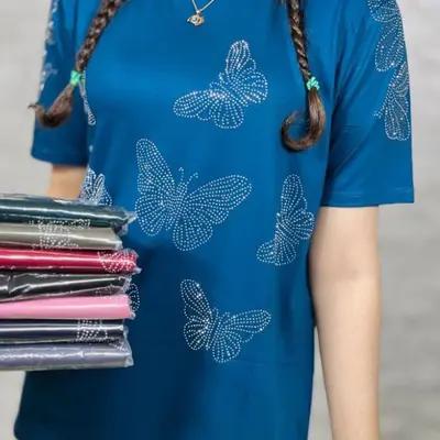 تیشرت کارشده پروانه