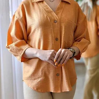شومیز مدل تک جیب شانتون ژاکارد درجه یک