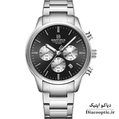 ساعت مچی مردانه سه موتور برند نیوی فورس NAVIFORCE 8076 استیل