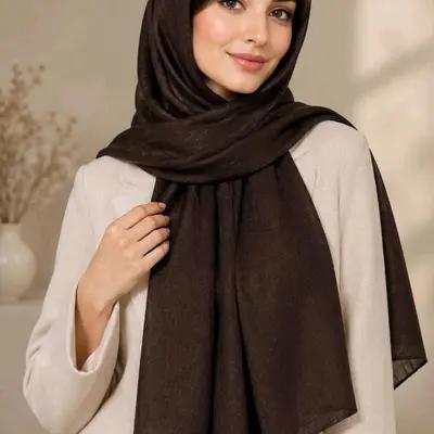 شال کجراه ساناز ، ارسال رایگان ، قهوه ای موکا، قواره 60*200