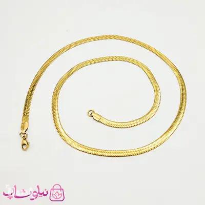 زنجیر مردانه هرینگبون مدل طلایی استیل 60 سانت 5 میل کد 220