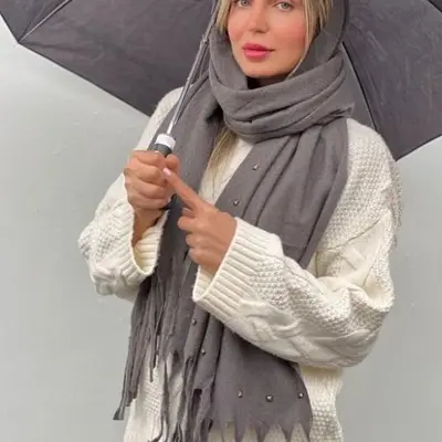 شال موهر بوکله پاییزه وارداتی پرچی