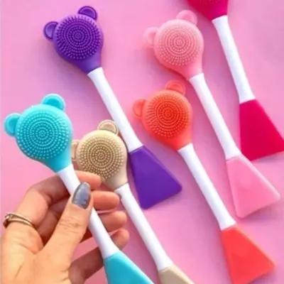 براش ماسک سیلیکونی دو طرفه مدل خرسی