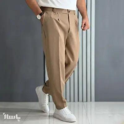 شلوار مام مازاراتی رنگ شکلاتی روشن (زیپ خور / پشت کمر کش)