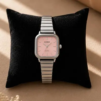 ساعت مچی زنانه کاسیو CASIO مدل A 168 صفحه صورتی