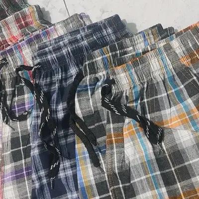 شلوارک چهارخونه نخ پنبه بدون آبرفت سایز 2XL 3XL 4XL 5XL