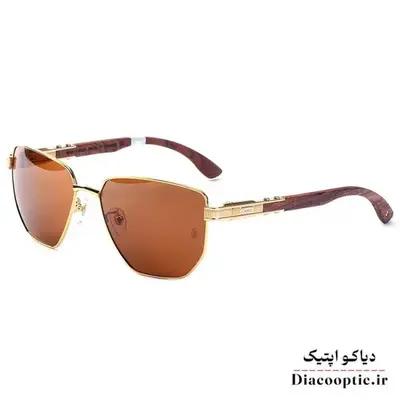 عینک آفتابی مردانه اورجینال برند کارتیر مدل CT0460 دسته چوبی