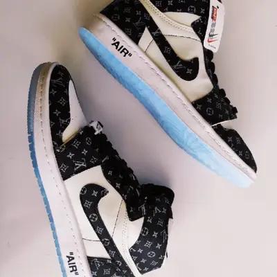 کفش زنانه نایک ایر جردن طرح لویی ویتون Nike Air Jordan