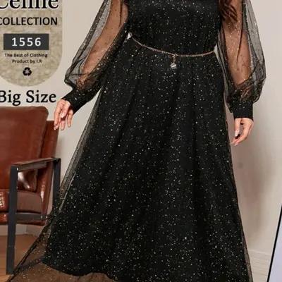 پیراهن شب زنانه کرپ مدل اکلیلی-138663