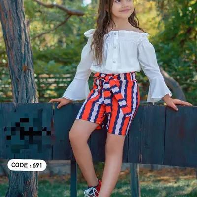 نیم تنه شلوارک آستین کلوش