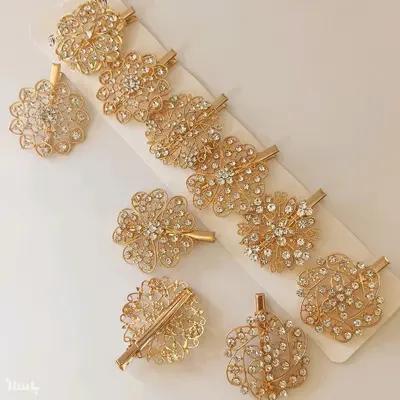 گیره موی زنانه مجلسی طلایی