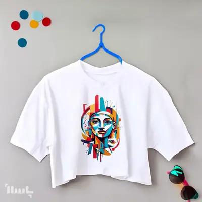 کراپ تیشرت مین هارا طرح کانفتی