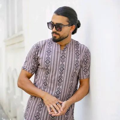 تیشرت یقه کوبایی مردانه خنک